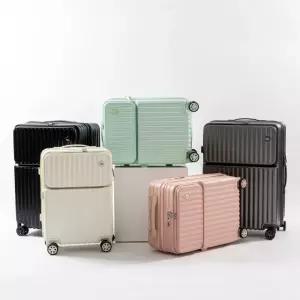 [리뷰이벤트] 폴리카보네이트 PC 전면 개방형 기내용 모던 캐리어 20인치 24인치