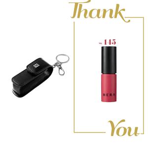 헤라 블랙 키링 & 헤라 센슈얼 파우더 매트 리퀴드 145호 포에버영 미니 1.4g 세트