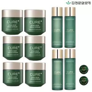 [임박 27/02/25] 김정문알로에 큐어크림4X 익스트림 풀기초매니아(크림6+기초세트2+미니2)