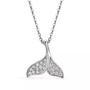 14k 영원해 고래꼬리 랩 다이아몬드 목걸이