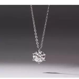 14k 클래식 랩 다이아몬드 목걸이-한고리형 1캐럿)