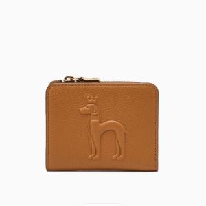 [AK플라자] [헤지스] [MIGHTY]브라운 퍼피 엠보 라운드지퍼 반지갑 HIWA4E252