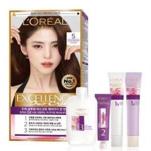 로레알파리 엑셀랑스 듀오크림 염모제 5호 자연갈색 × 1개