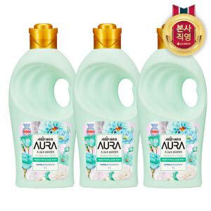 샤프란 아우라 초고농축 섬유유연제 스모키머스크 본품 1L 3개