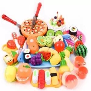 T 브레인푸드 썰기놀이 brain cut 역할 소꿉 주방 과일 야채 패스트푸드 음식 모형
