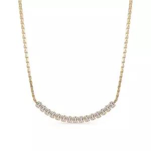 14k 프레임 랩 다이아몬드 하프 테니스 목걸이