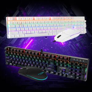 유선 기계식 게이밍 키보드마우스 세트 지클릭커 슈퍼히어로 GMK-510X