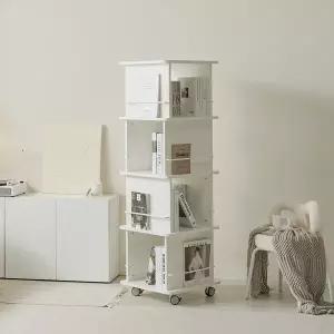 그린우드 카일리 이동식 거실 전면 회전 책장 책꽂이 3단 4단