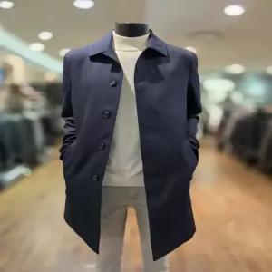 [바쏘옴므] 25년 네이비 스판 하프 트렌치 맥코트