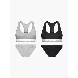 [Calvin Klein Underwear]CK 캘빈클라인 브라렛 삼각 코튼 비키니팬티 노패드 2종_P388584388