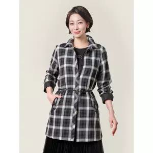 [마담엘레강스] 체크러브 코튼 자켓 K251JK03