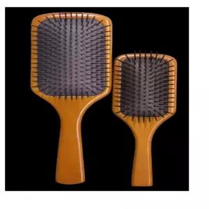 원목 쿠션 헤어빗 마사지 나무결 자연 핸드 기능성 미용 두피 그립