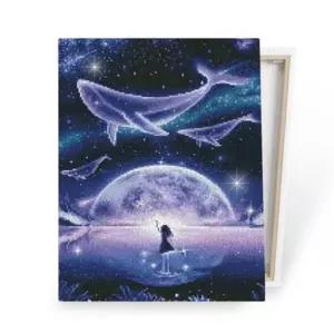 [아트박스]/아이러브페인팅 보석십자수 명화 풍경 신비한 바다고래 40x50