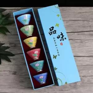 선물용티웨어 비타리토 레트로 플라워 다기찻잔 6p세트 70ml 연꽃