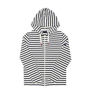 [세인트제임스] 여성 콜레빌 스트라이프 집업 후드 티셔츠(2288 ECRU MARINE)