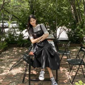 [통통가능] 바스락 스트링 뷔스티에 카고 원피스