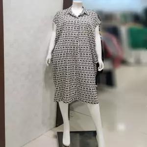 [벨라디터치] V3F2OP23 루즈핏 패턴 원피스