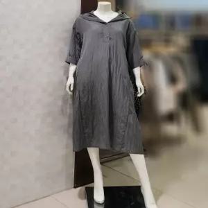 [벨라디터치] V1E2OP22 인견 후드 맥시롱 원피스