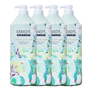 애경 케라시스 블루밍 부케 퍼퓸 린스 1L 4개 헤어