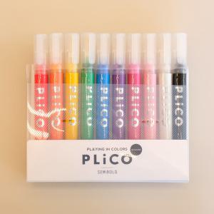 플리코 세미볼드펜 10색 세트 글라스 아크릴마카 아크릴펜 유리에 쓰는 펜