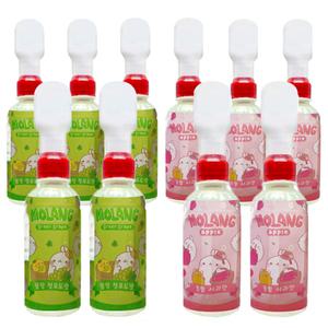 몰랑이 피규어 음료수 청포도맛220ml 5개+사과맛220ml 5개 (총10개)