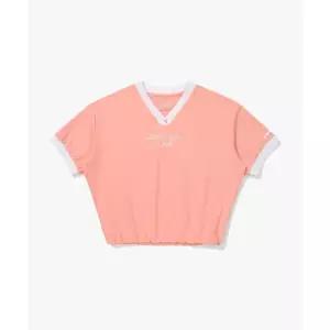 [디아도라] 크롭 반팔 티셔츠 코랄 141273007