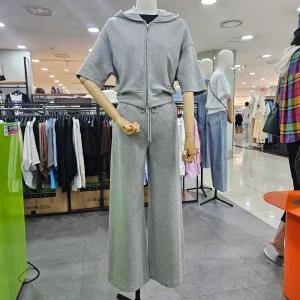 시슬리/애플아울렛/져지 후드 반팔 집업 점퍼 SAJPA1541