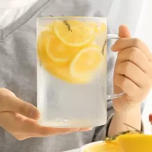 대용량 내열유리컵 손잡이 빅사이즈 에이드잔 아이스아메리카노 보리차 찻잔 컵 잔 1L