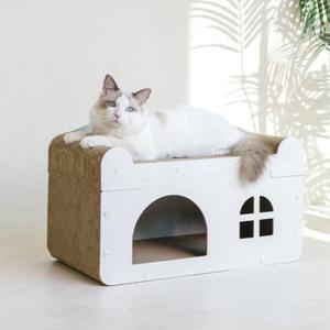 레토 고양이 스크래쳐 숨숨집 고양이하우스 집 2단
