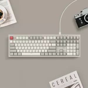 지클릭커 오피스프로 OPK50 사일런스 M RGB 무소음 방수 키보드 108키 레트로 카푸치노 CR1
