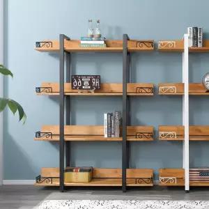 [우아미가구]모예 엘다 원목 4단 철제 장식장