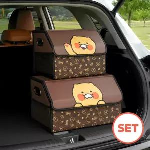 아트박스/카카오프렌즈 (소형+대형 SET) 춘식이 클리어 차량용 트렁크 보관함