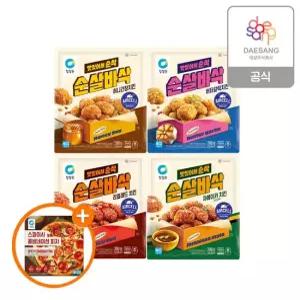 순살바삭치킨 4종 허니간장 버터갈릭 자메이카 리얼레드) 5개 골라담기 + 증)스파이시피자340g
