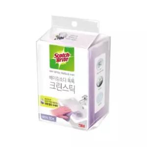 3M 베이킹소다 크린스틱 시트타입 10입/브러쉬/변기/청소/세정/리필솔/일회용/수세미/욕실/브러시/크리너