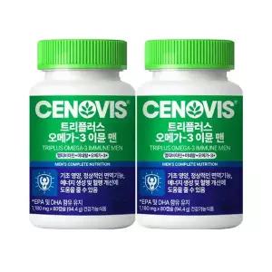 세노비스 트리플러스 멀티비타민 오메가3 이뮨 남성 80캡슐, 2개