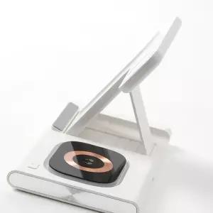 OCE 폴더블 고속 휴대폰 이어폰 무선충전기 화이트