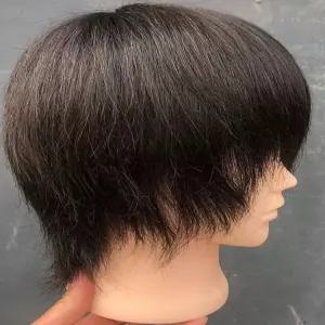 남자커트가발 인모 헤어컷 연습용 단발컷 통가발 미용 헤어 커트 살짝 장발