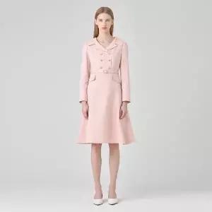 [롯데백화점]케네스레이디 숄카라 더블버튼 트위드 원피스 (EWOPNC03)