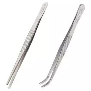 다육이 원예용 20cm 일자형 직선형 무구핀셋 + 곡선형 무구핀셋 SET
