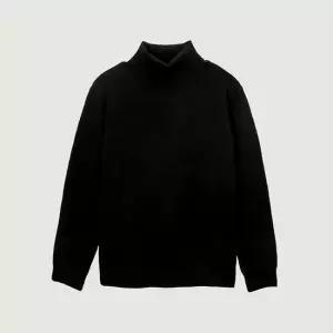 행텐 여성 캐시미어 터틀넥 베이직 니트 블랙