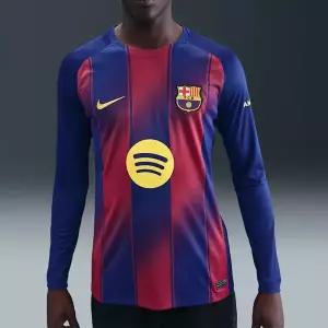 나이키 FC 바르셀로나 2025/26 스타디움 홈 남성 드라이 핏 축구 긴팔 저지 HJ4611-456