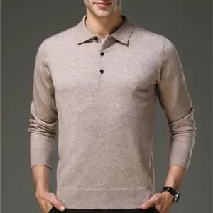 남성 카라니트 XL~4XL 긴팔 울니트 가을 겨울 단추 카라티 니트티셔츠 정장 4color