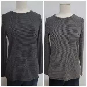 올리비아하슬러 DP01 라운드 줄무늬  티셔츠  OHDWTS003