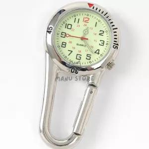 [삼마누] 야광 스포츠 시계 실버 카리비너시계 카라비너키링