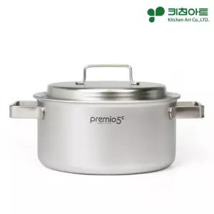 키친아트 무연마제냄비 통5중 스텐 이유식 양수 20cm 인덕션용냄비 클린