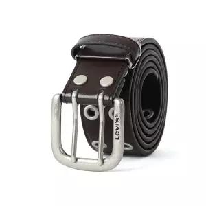 리바이스 벨트 남성 더블핀 합성피혁 캐주얼 멋쟁이 선물 다크브라운 Free