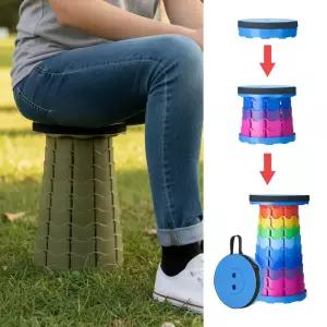 아코디언의자 접이식 간이의자 코끼리 폴딩 무지개 놀이동산 피크닉 줄서기 스툴 휴대용