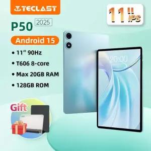 게임용태블릿 Teclast P50 2025 안드로이드 15 태블릿 11인치 90Hz 디스플레이 T606 옥타 코어 20GB812GB R