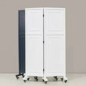 심플리스 웨인스 코팅 이동형 2단 파티션 (1650) 가벽 바퀴 사무실 가림막 원목 이동식 접이식 인테리어 칸막이