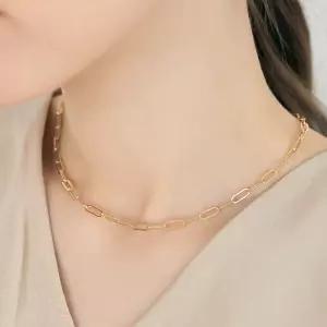 [펠리체골드] 14K 시그니처 클립 목걸이 (S)